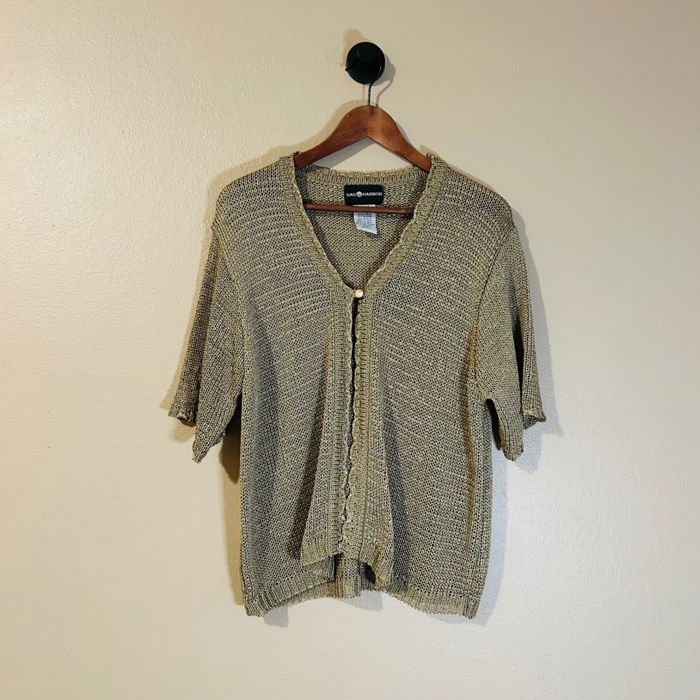 Vintage Green Sag Harbor Cardigan XL Whimsigoth Fairy Cottagecore